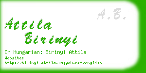 attila birinyi business card